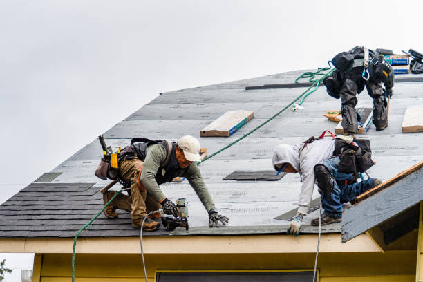Professional Gutter Installation technician working in Flemington, GA